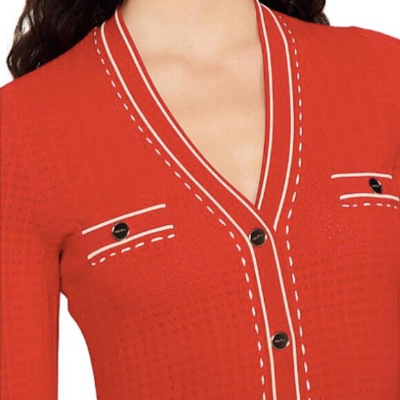 Sandro Knitted Tank Dress - Red - Picture 2 of 7